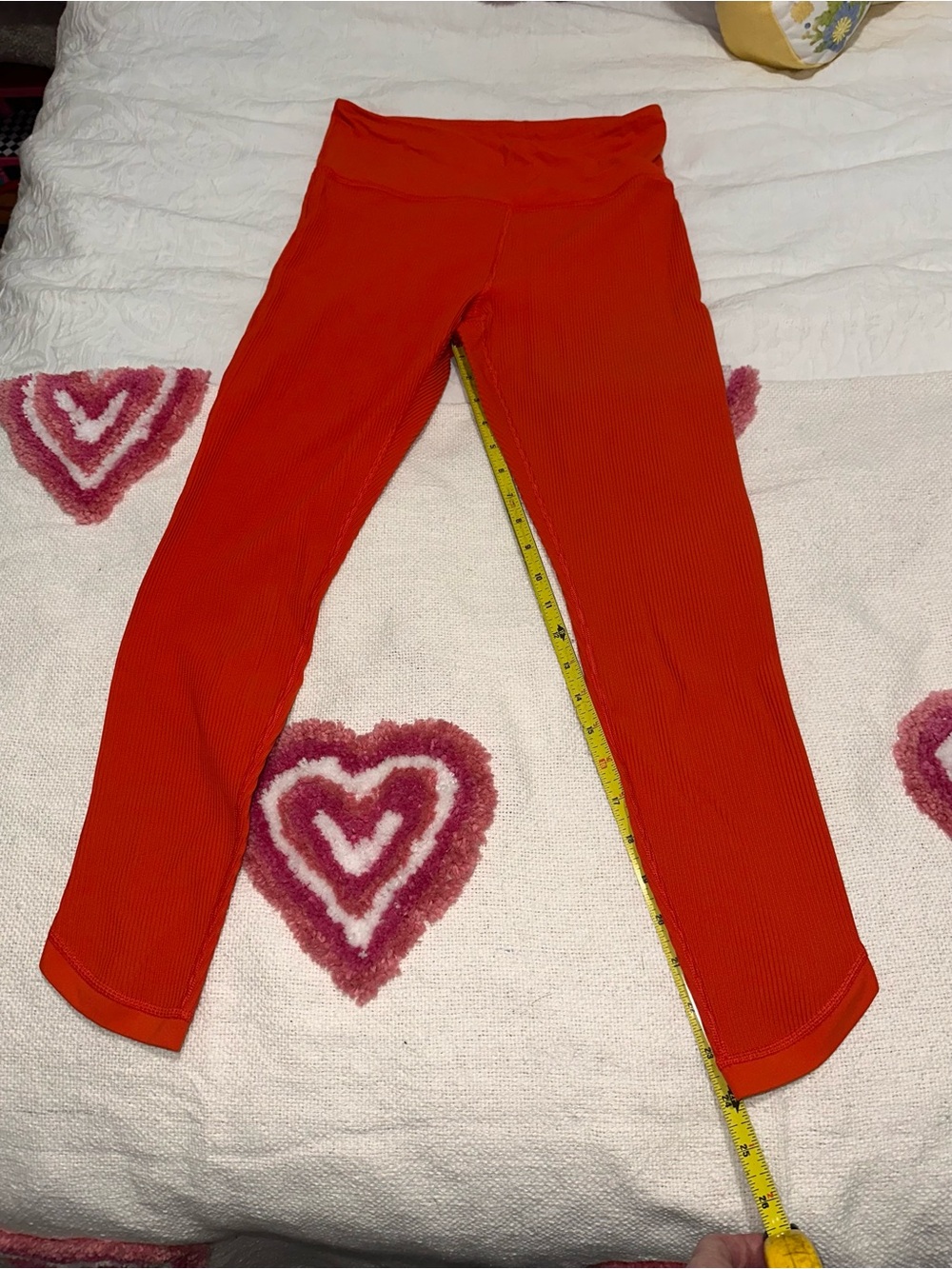 Women’s Athleta Orange Ribbed Leggings